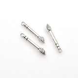 25PCS Brush Charms,Antique Silver Tone-RS1211