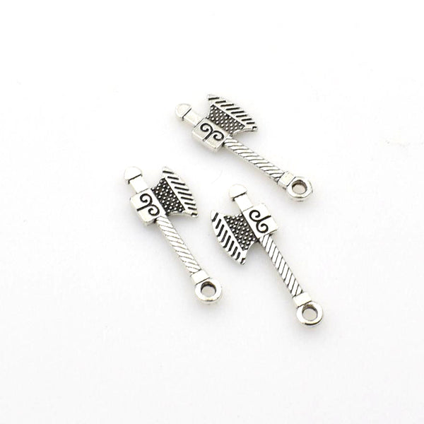 30PCS Ax Charms,Antique Silver Tone Double Sided-RS583