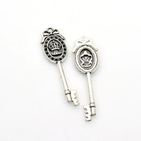 8PCS Crown Key Charms,2 Colors Available-RS279