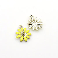 6PCS Enamel Sun Flower Charms-RS1118