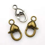 6PCS Heart Lobster Clasp,2 Colors Available-GS018