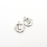 25PCS Anchor Charms,Antique Silver Tone-RS554