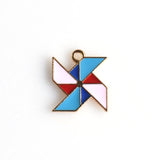 8PCS Enamel Paper windmill Charms-RS1143