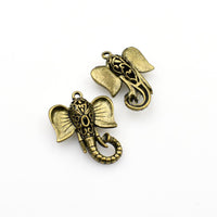 3PCS Elephant Head Charms,Antique Bronze Tone-RS650