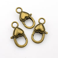 6PCS Heart Lobster Clasp,2 Colors Available-GS018