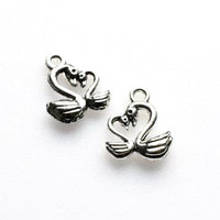 25PCS Love Swan Charms,Antique Silver Tone-RS867