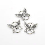 15PCS Butterfly Connector Charms,Antique Silver Tone-RS556