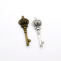 5PCS Crown Key Charms,2 Colors Available 3D-RS483