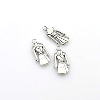 15PCS Windbreaker Charms,Antique Silver Tone-RS1186