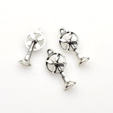 20PCS Electric Fan Charms,Antique Silver Tone 3D-RS722