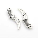 5PCS Dagger Charms,Antique Silver Tone-RS084