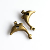 2PCS Dolphin Cage Pendants,2 Colors Available-TS087