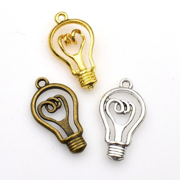 10PCS light Bulb Charms,3 Colors Available-RS844