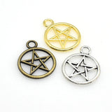 15PCS Five-pointed Star Charms,3 Colors Available-RS1054