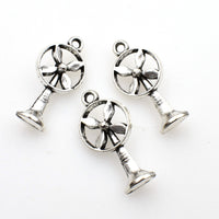 20PCS Electric Fan Charms,Antique Silver Tone 3D-RS722