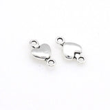 50PCS Little Love Heart Charms,Heart Connector Charms,3 Colors Available-RS007