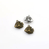 12PCS Fish Charms,2 Colors Available Double Sided 3D-RS1075