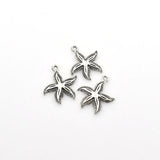 20PCS Starfish Charms,Antique Silver Tone-RS832