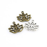 20PCS Lotus Buddha Charms,2 Colors Available-RS1171