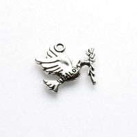 15PCS Peace Dove Charms,Antique Silver Tone-RS1215