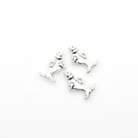 40PCS Dog Charms,Antique Silver Tone-RS406