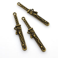 15PCS Dragon Sword Charms,Double Sided 2 Colors Available-RS093