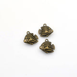 12PCS Fish Charms,2 Colors Available Double Sided 3D-RS1075