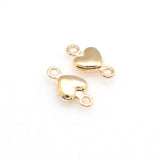 50PCS Little Love Heart Charms,Heart Connector Charms,3 Colors Available-RS007