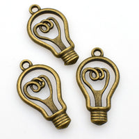 10PCS light Bulb Charms,3 Colors Available-RS844