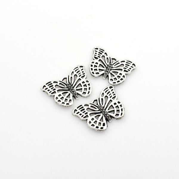 20PCS Butterfly Charms,Antique Silver Tone-RS120