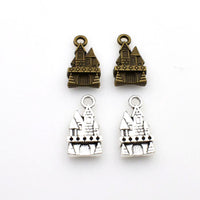 20PCS Castle Charms,2 Colors Available,Double Sided 3D-RS193