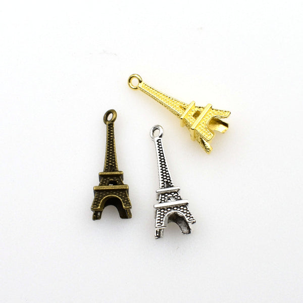 30PCS Tower Charms,3 Colors Available 3D-RS648