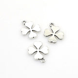 30PCS Clover Charms,Antique Silver Tone-RS766