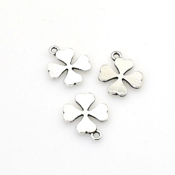 30PCS Clover Charms,Antique Silver Tone-RS766