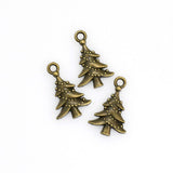 30PCS Christmas Tree Charms,Antique Bronze Tone-RS1034