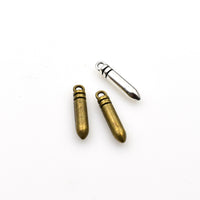 20PCS Bullet Charms,2 Colors Available 3D-RS097