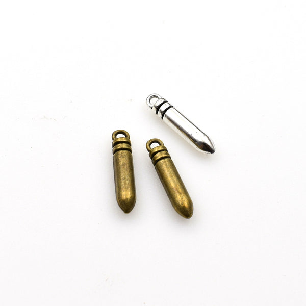 20PCS Bullet Charms,2 Colors Available 3D-RS097