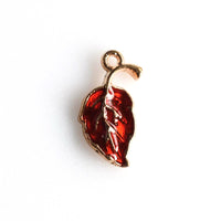 10PCS Enamel Leaf Charms 5 Colors Available-RS1020