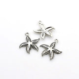 20PCS Starfish Charms,Antique Silver Tone-RS832