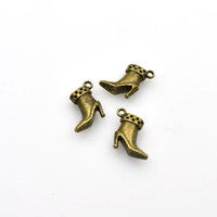 15PCS High Heels Charms,Antique Bronze Tone,3D-RS1232