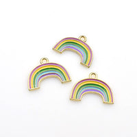 4PCS Enamel Rainbow Charms-RS1127