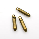 20PCS Bullet Charms,2 Colors Available 3D-RS097