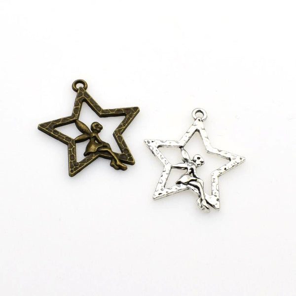 20PCS Star Angel Charms,2 Colors Available-RS270