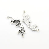 10PCS Mermaid Charms Antique Silver Tone-RS923