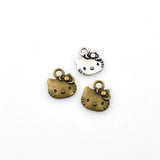 40PCS Cat Head Charms,2 Colors Available-RS494