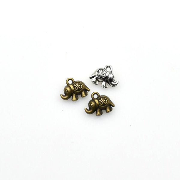 30PCS Little Elephant Charms,2 Colors Available 3D-RS1058