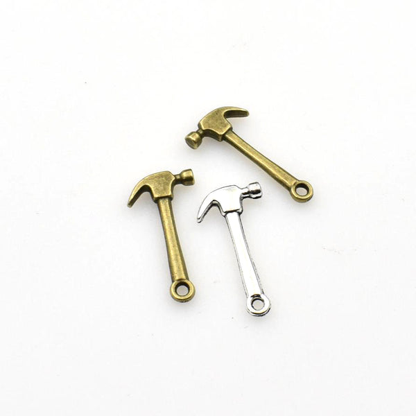 25PCS Hammer Charms,2 Colors Available Double Sided-RS474