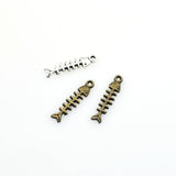 30PCS Fish Bone Charms,2 Colors Available-RS660