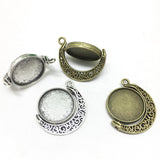 4PCS 18mm Round Double-sided Rotatable Cabochon Base Settings 2 Colors Available-B2255