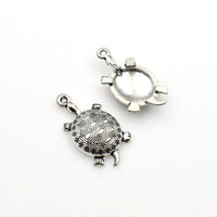 10PCS Sea Turtle Charms,Antique Silver Tone 3D-RS242